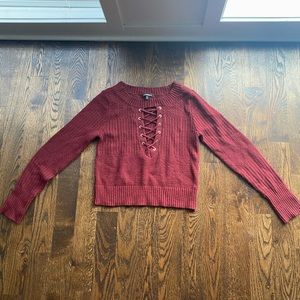 Express sweater, small, maroon color